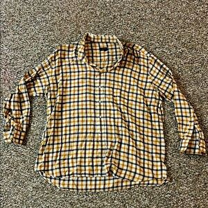 Paul & Shark Yellow and Black Checkered Shirt